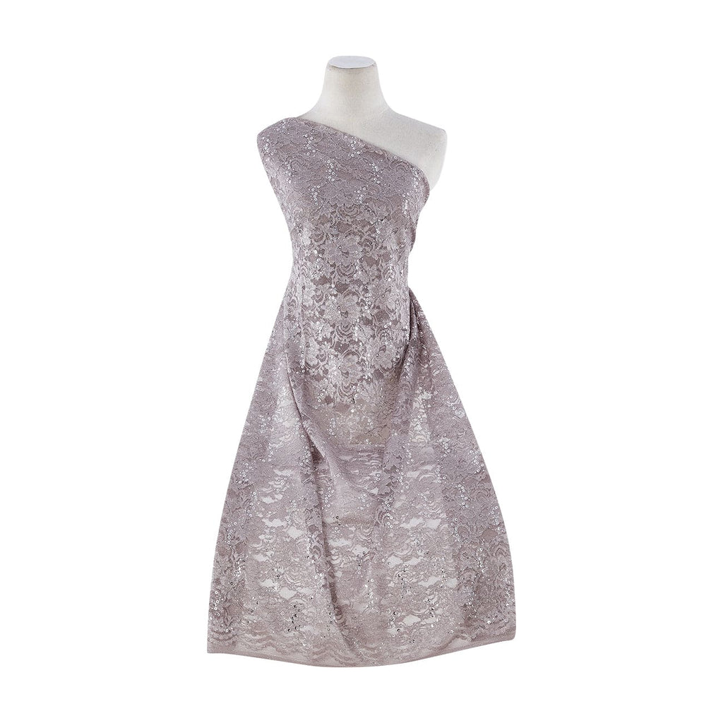 TAUPE MUSE | 23549 - ONESA FLORAL LACE W/GLITTER & TRANS - Zelouf Fabrics