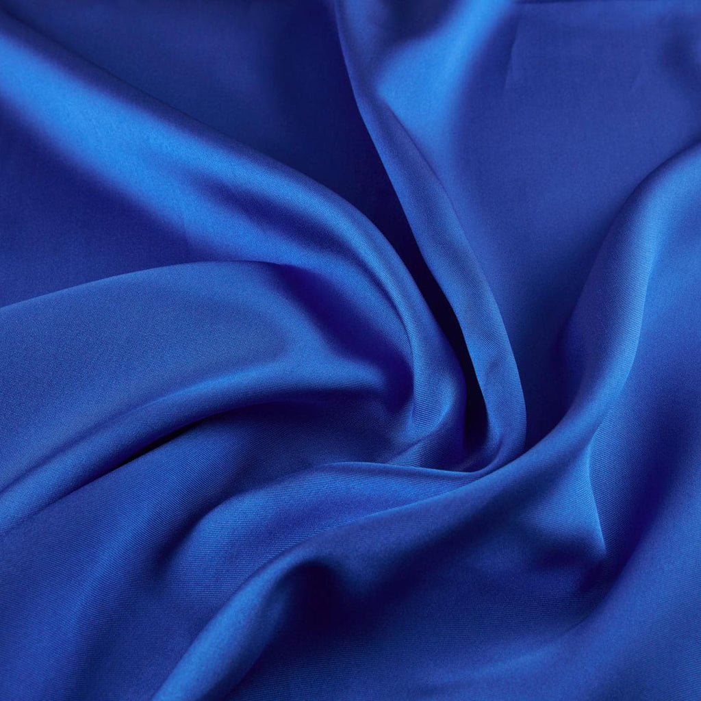 MIKADO TWILL SATIN| 23595 BRILLIANT COBAL - Zelouf Fabrics