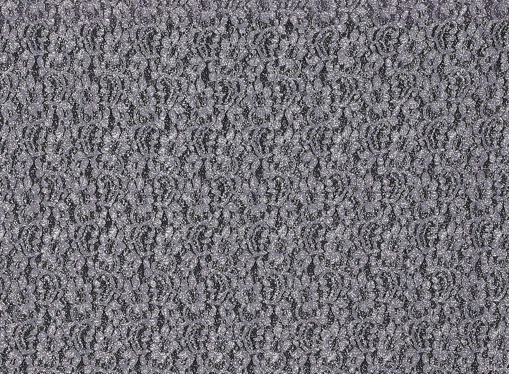 ENCHANT SMOKE/SIL | 23600 - SEVILLA FLORAL EMBROIDERY LACE W/FOIL - Zelouf Fabrics