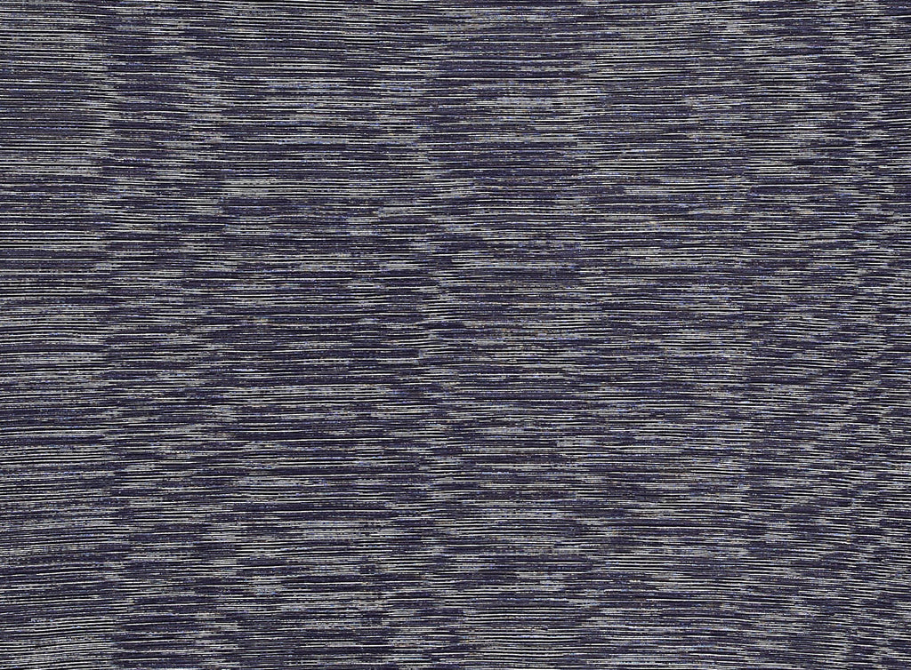 NAVY/SILVER | 23610 - BONITA PLEATED FOIL KNIT - Zelouf Fabrics
