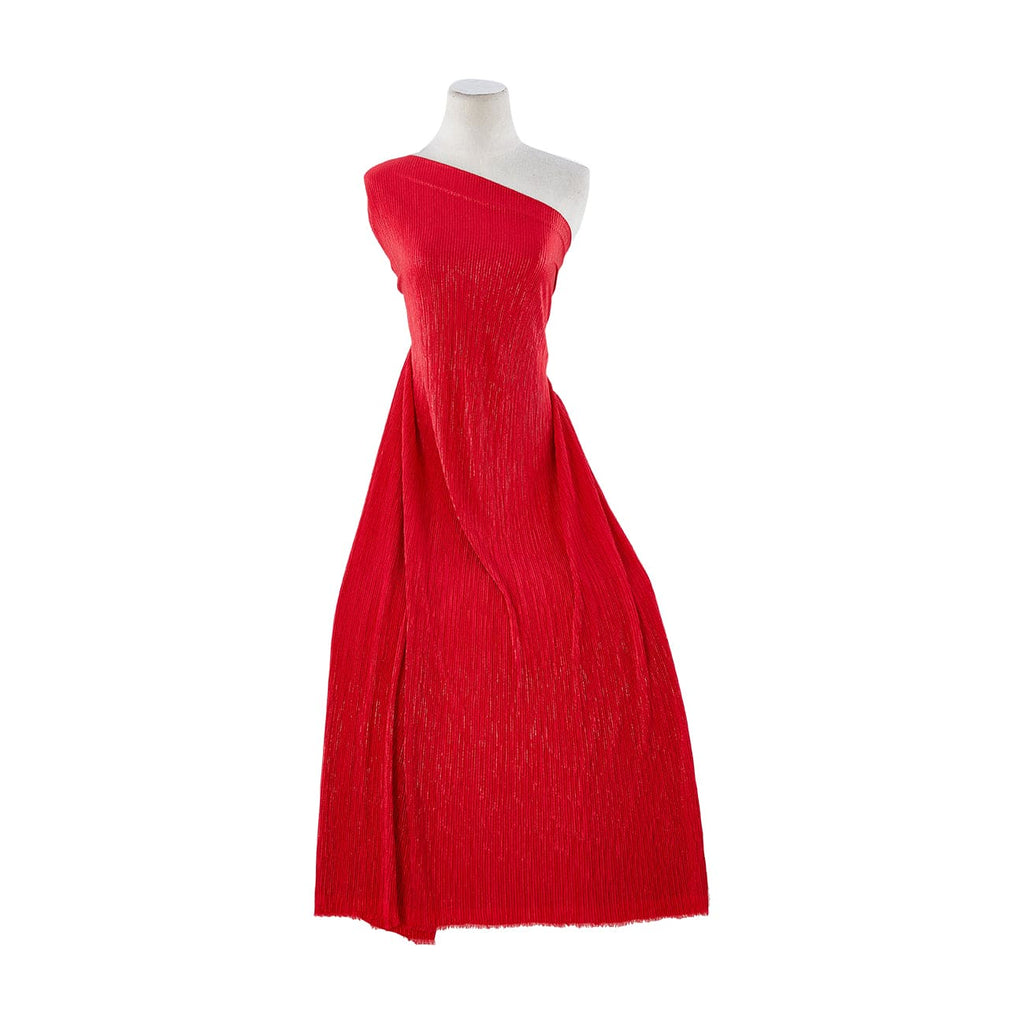 RED/RED | 23610 - BONITA PLEATED FOIL KNIT - Zelouf Fabrics