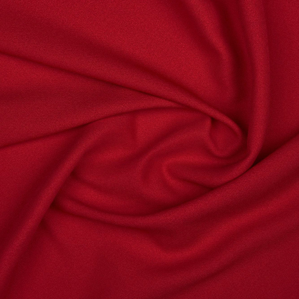 CC RED | 23628-RED - CALLER STRETCH SATIN BACK CREPE - Zelouf Fabrics