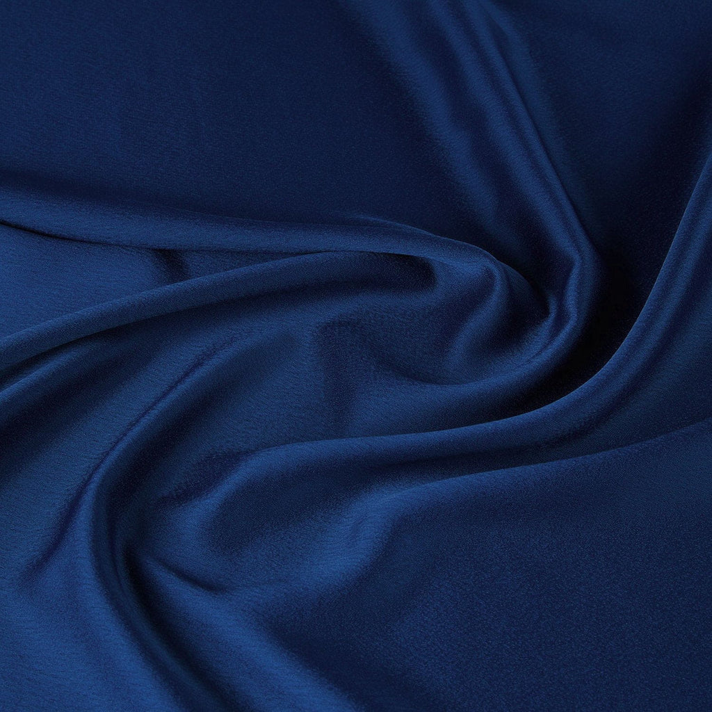 GODDEST BLUE | 23628-BLUE - CALLER STRETCH SATIN BACK CREPE - Zelouf Fabrics