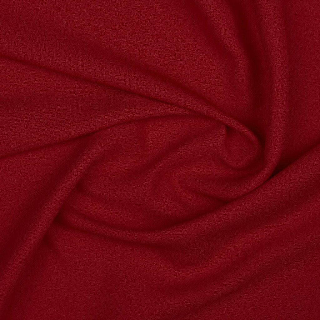 MAJESTIC SCARLET | 23628-RED - CALLER STRETCH SATIN BACK CREPE - Zelouf Fabrics