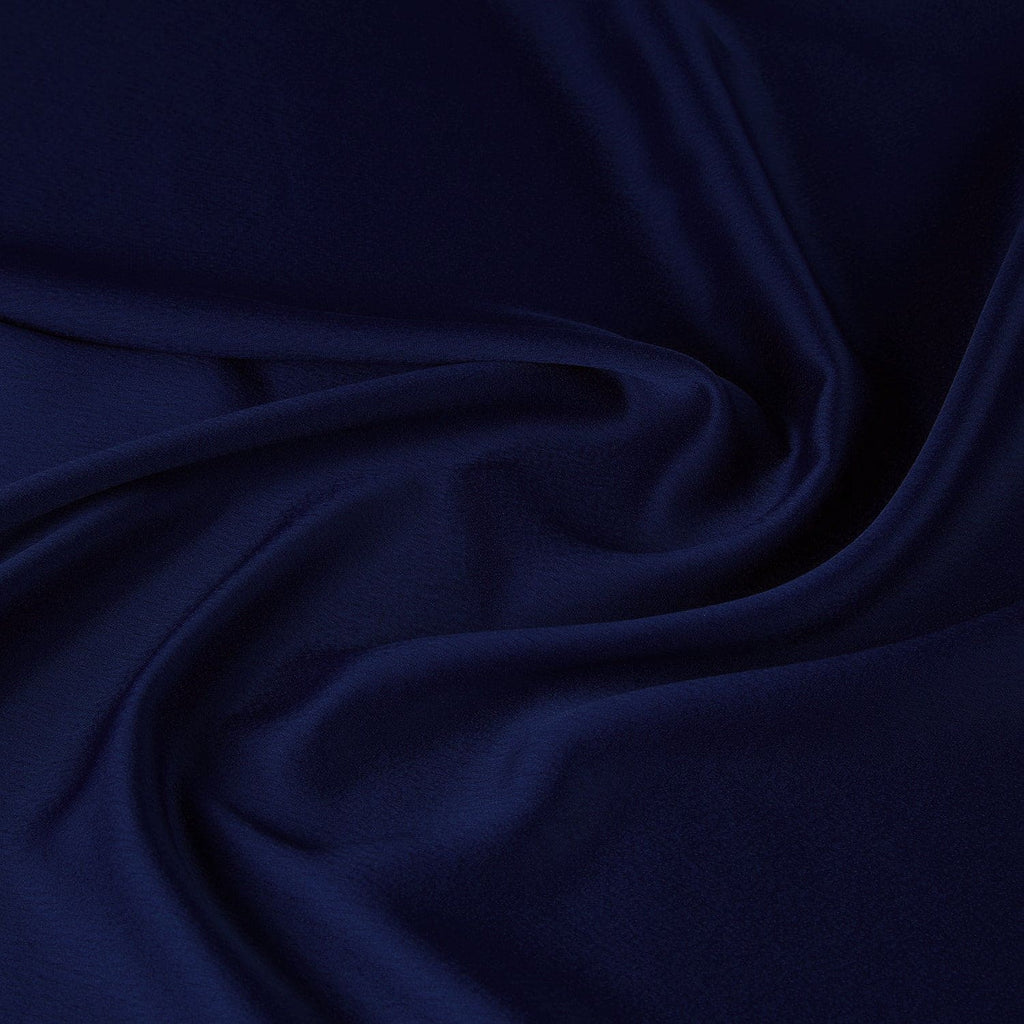 MIDNIGHT | 23628-BLUE - CALLER STRETCH SATIN BACK CREPE - Zelouf Fabrics