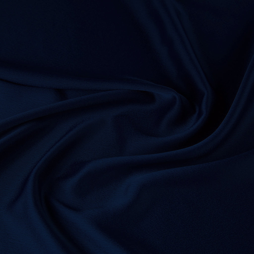 NAVY BLISS | 23628-BLUE - CALLER STRETCH SATIN BACK CREPE - Zelouf Fabrics