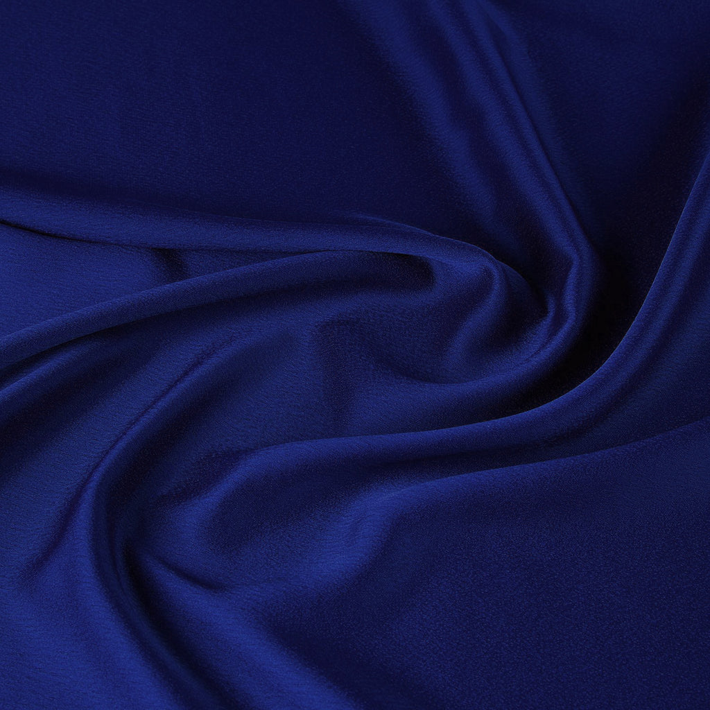 ROYAL DELIGHT | 23628-BLUE - CALLER STRETCH SATIN BACK CREPE - Zelouf Fabrics