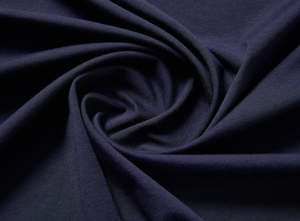 GALE STRETCH COTTON POLY PONTE  | 23642 LUSCIOUS NAVY - Zelouf Fabrics