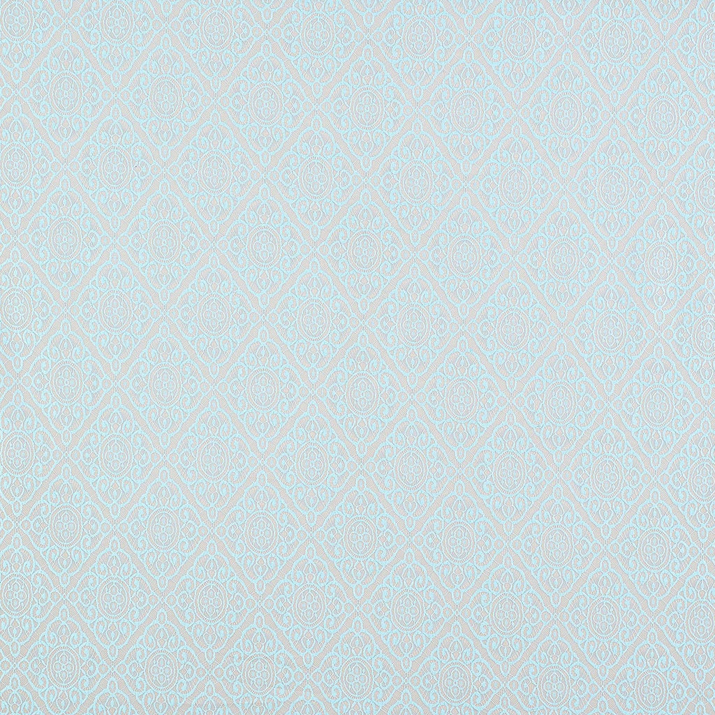 MINT/NUDE | 23659-BONDED - ARLO FLORAL LACE BONDED - Zelouf Fabric