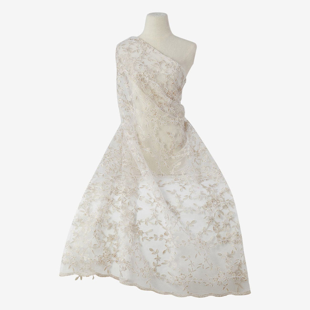 SERA FLORAL CORDED LACE ON TULLE  | 23719  - Zelouf Fabrics