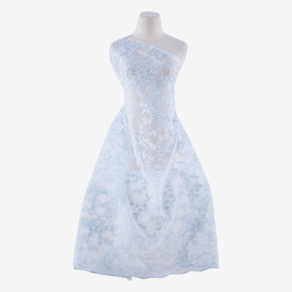 SKY SUNRISE/IVY | 23719 - SERA FLORAL CORDING LACE ON TULLE - Zelouf Fabric
