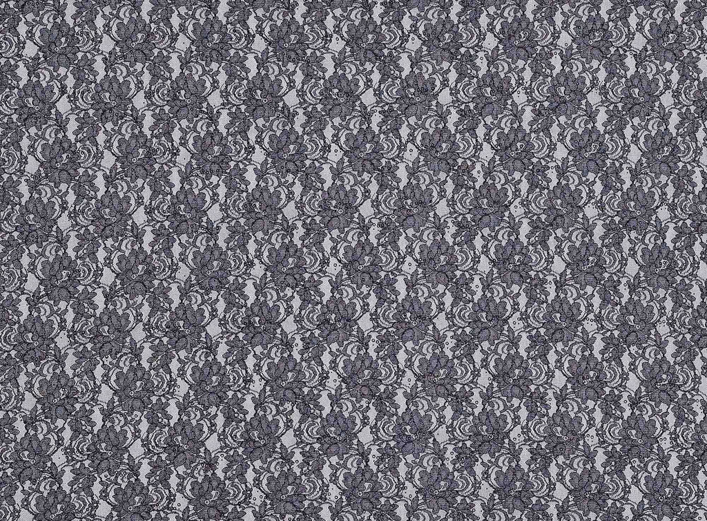 KIMMIE FLORAL LACE W/TRANS  | 23769 BLACK - Zelouf Fabrics