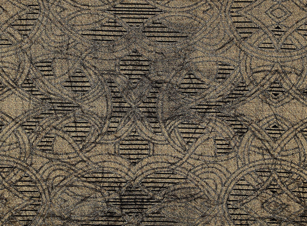BLACK/GOLD | 23773-1181 - JAINE FLOCKING & FOIL ON ITY - Zelouf Fabrics