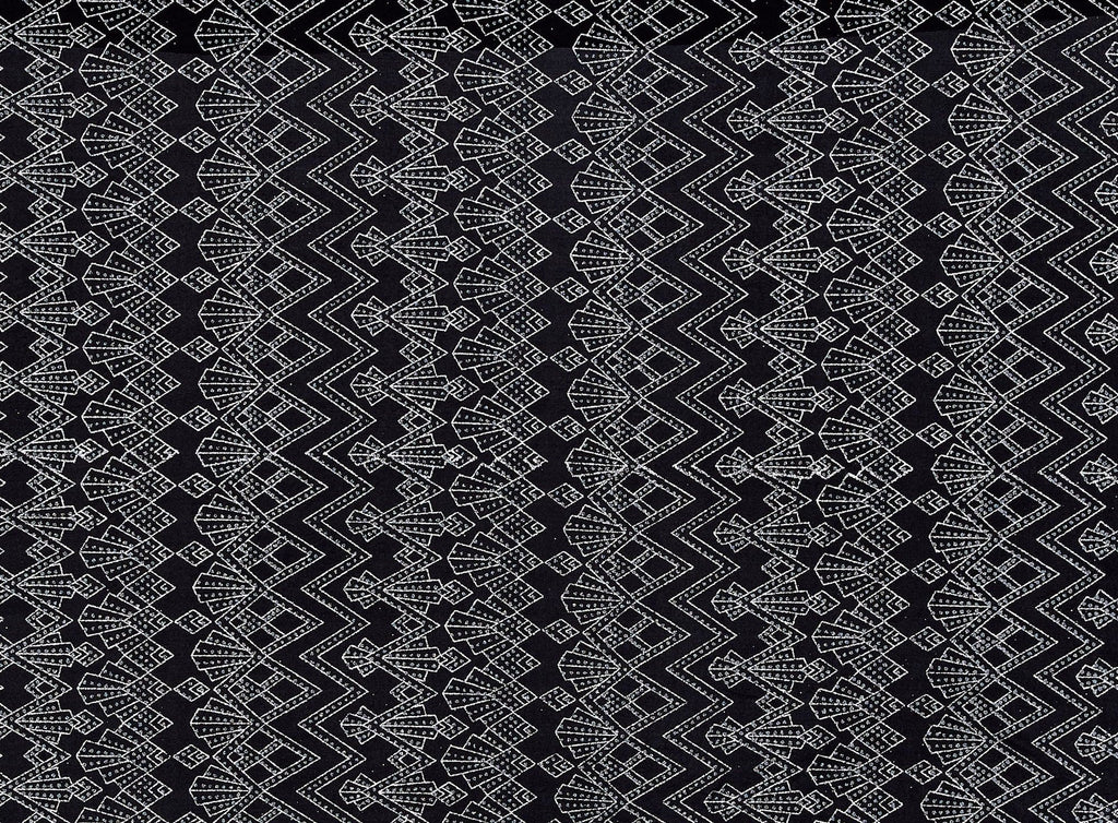 BLACK | 23774 - SANA CAVIAR & GLITTER PRINT ON ITY - Zelouf Fabrics