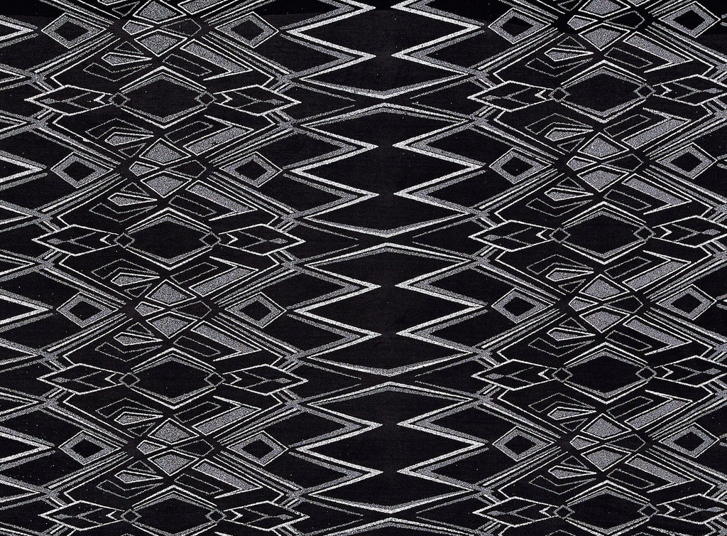 BLACK/SILVER | 23777-1181 - NOT AVERAGE GLITTER & CAVIAR ON ITY - Zelouf Fabrics