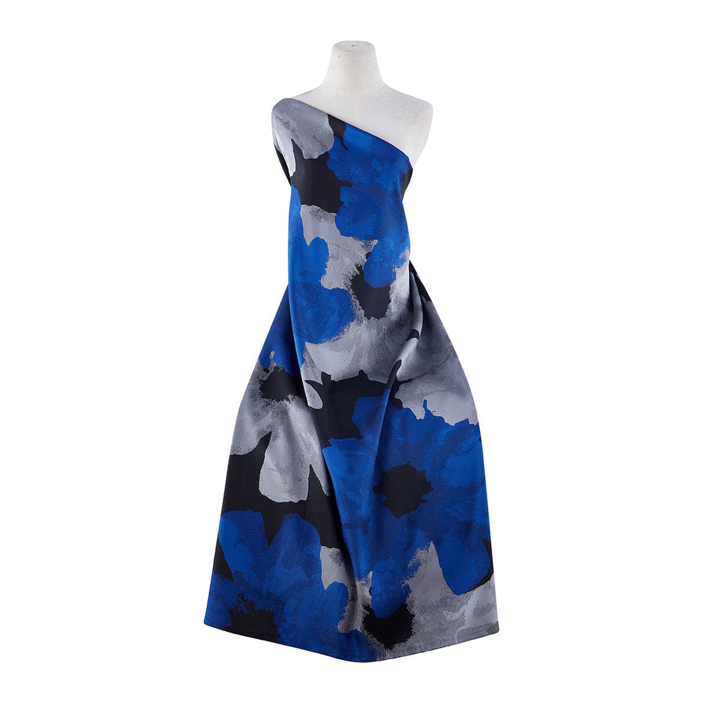 BLUE/NAVY COMBO | 23837 - ELMA FLORAL PRINT JACQAURD - Zelouf Fabrics