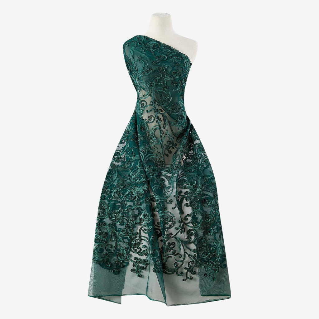 SPRING PEACOCK | 9937-GREEN - SOLID MIKADO TWILL SATIN - Zelouf Fabrics