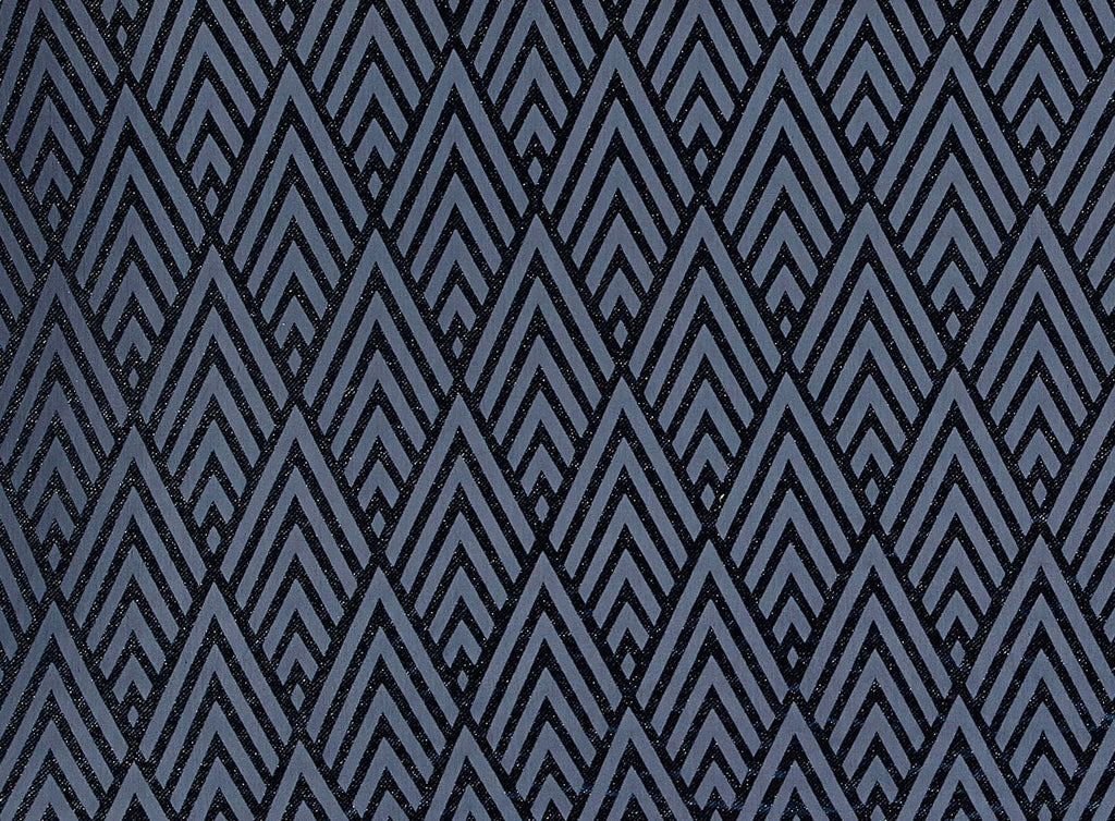 AVERIE CHEVRON BURNOUT GLITTER VELVET  | 23989  - Zelouf Fabrics