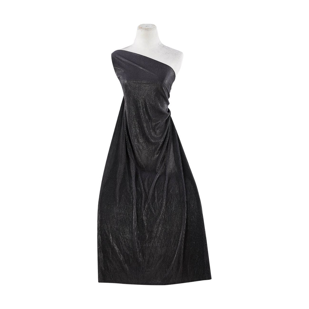 VANESSA PLEATED FOG FOIL  | 23991 BLACK/GOLD - Zelouf Fabrics