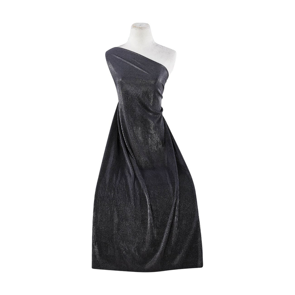 VANESSA PLEATED FOG FOIL  | 23991 BLACK/SILVER - Zelouf Fabrics