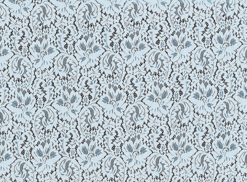 ALAN CORDED FLORAL LACE [1.5 YD PANEL]  | 24054 AQUA MUSE - Zelouf Fabrics