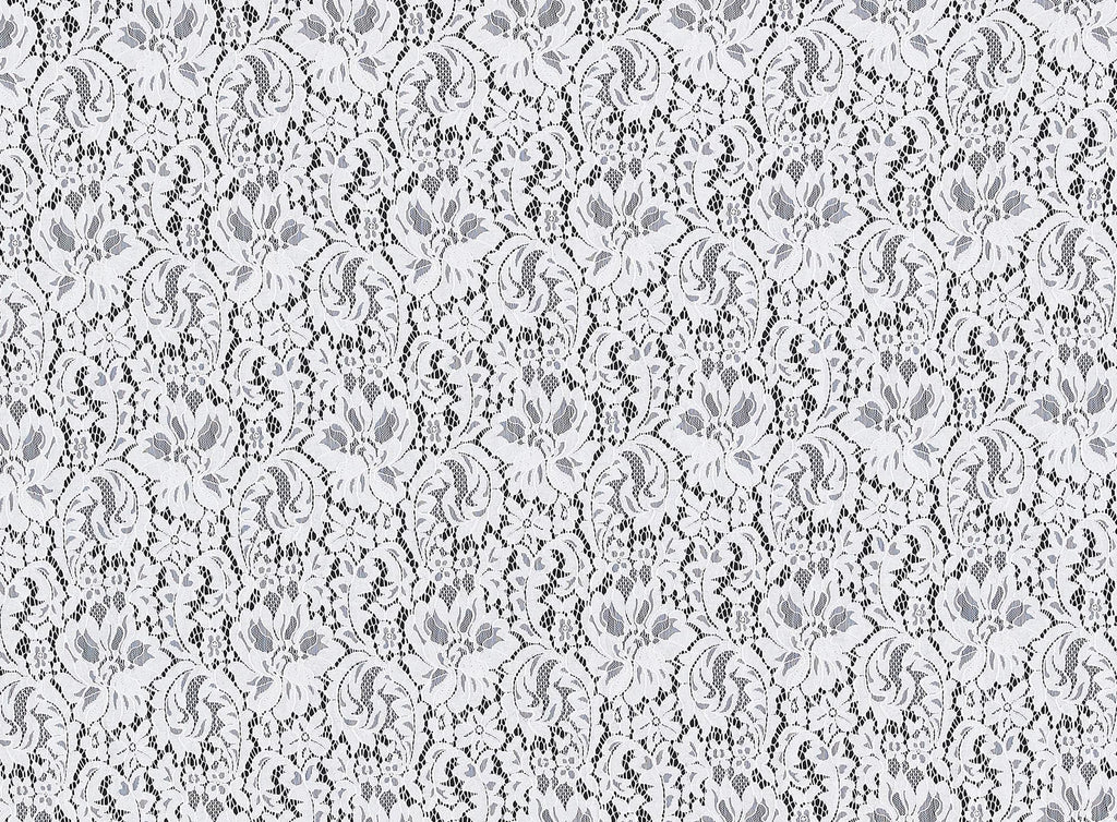 ALAN CORDED FLORAL LACE [1.5 YD PANEL]  | 24054 IVORY MUSE - Zelouf Fabrics