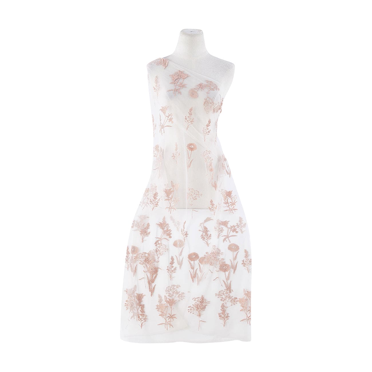 SUNFLOWER EMBROIDERY ON TULLE W/METALLIC YARN | 24064-EMB BLUSH/IVORY SUNFLOWER EMBROIDERY ON TULLE W/METALLIC YARN | 24064-EMB BLUSH/IVORY