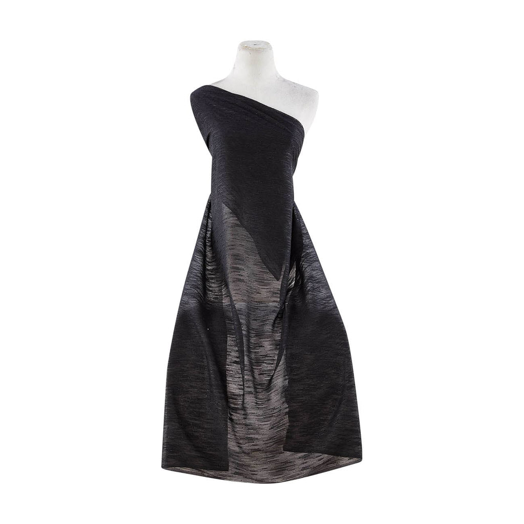 ROLIN LINE LUREX ON CHIFFON  | 24075 BLACK - Zelouf Fabrics