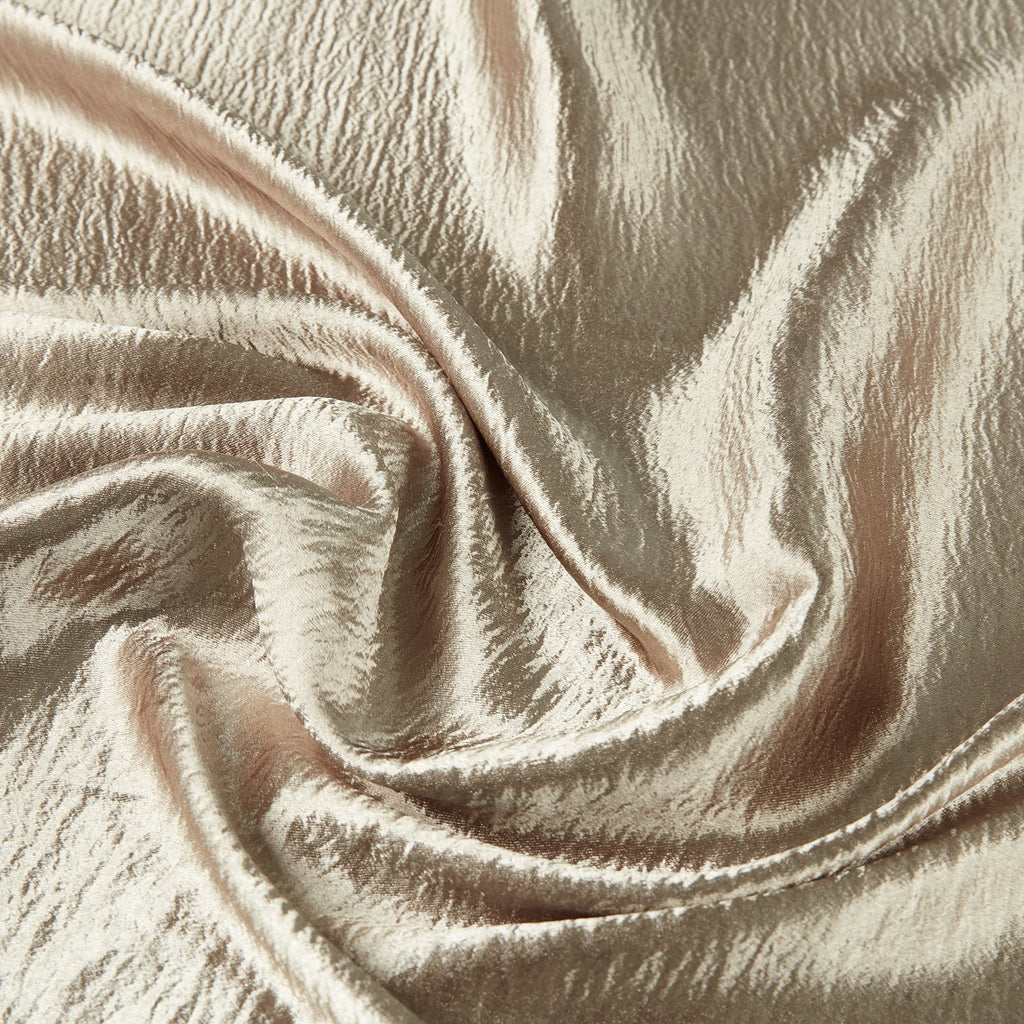ECRU SHADOW | 24105-GREEN - AIRWASHED RAYON SATIN SPANDEX - Zelouf Fabrics