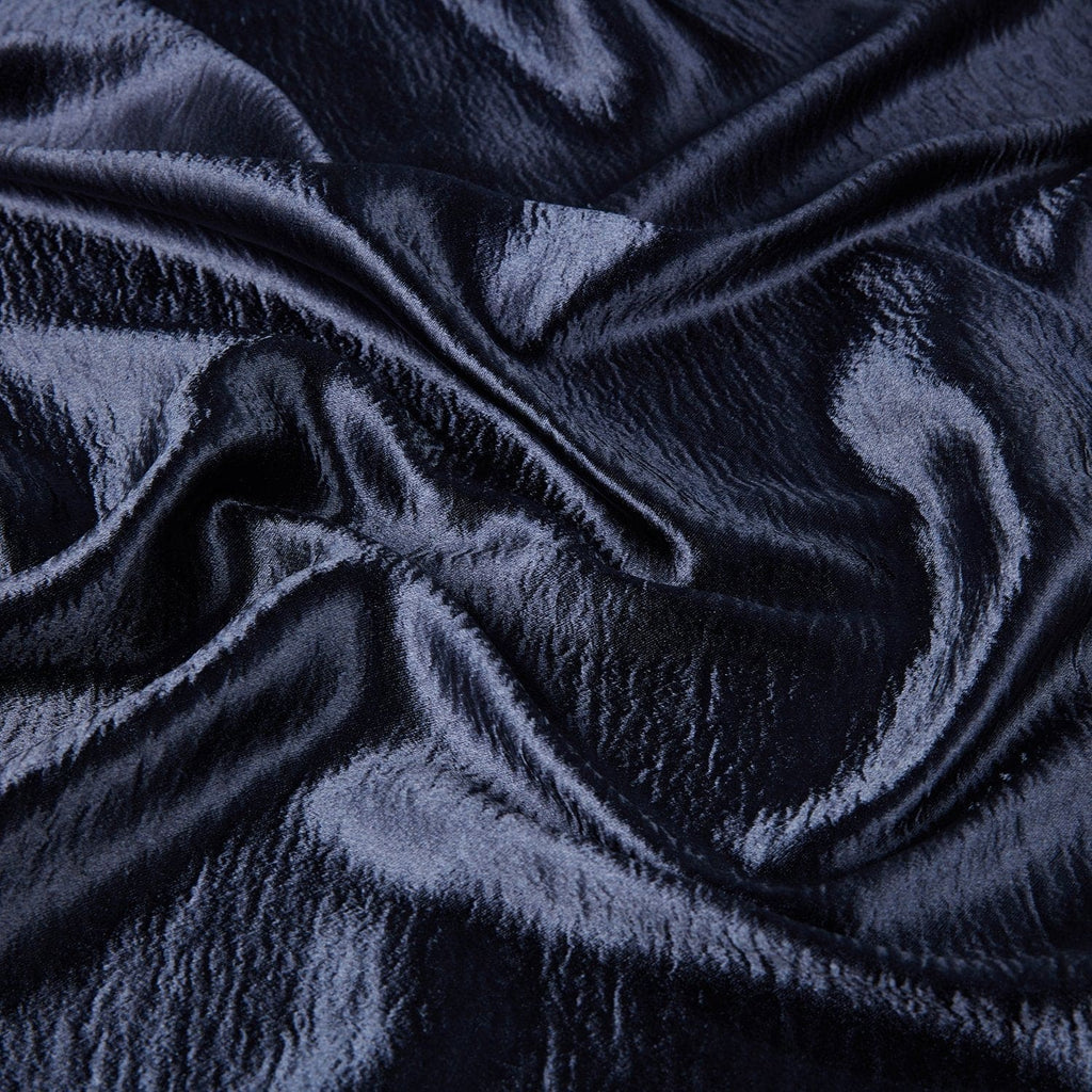INK HANA | 24105-BLUE - AIRWASHED RAYON SATIN SPANDEX - Zelouf Fabrics