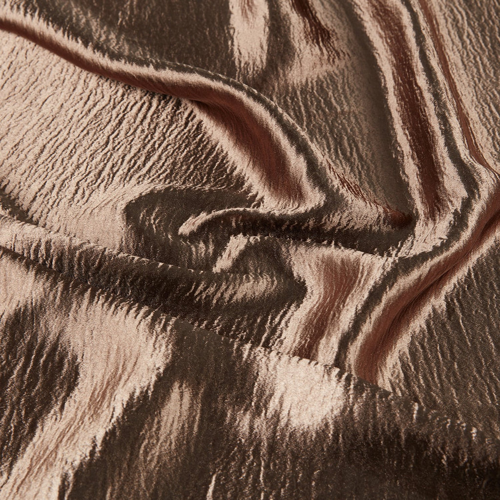 TAUPE SHADOW | 24105-BROWN - AIRWASHED RAYON SATIN SPANDEX - Zelouf Fabrics