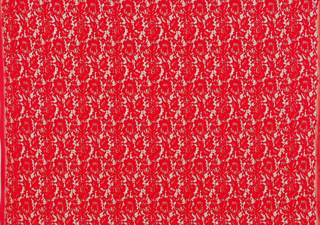 CHERRY BLISS | 24122-RED - EVERLY CORDING FLORAL LACE - Zelouf Fabrics