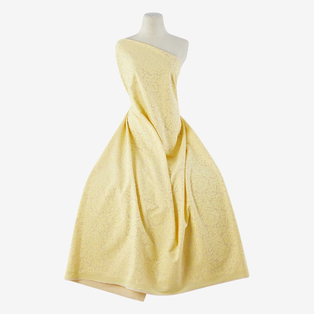 SPRING YELLOW | 24122-BONDED-YELLOW - EVERLY CORDING FLORAL LACE BONDED - Zelouf Fabrics