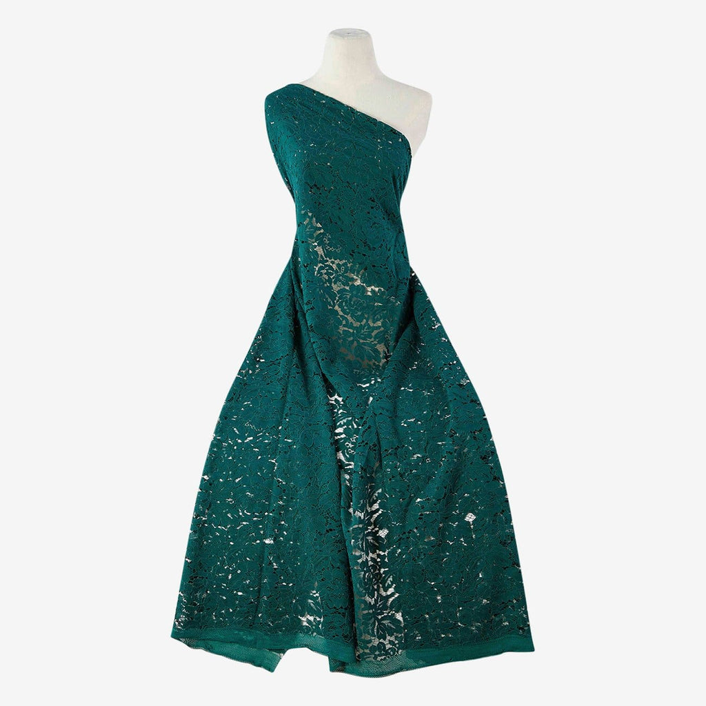 HUNTER DELIGHT | 24122-GREEN - EVERLY CORDING FLORAL LACE - Zelouf Fabrics