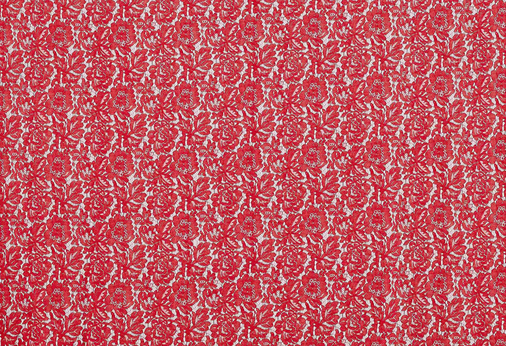 RED DELIGHT | 24122-RED - EVERLY CORDING FLORAL LACE - Zelouf Fabrics