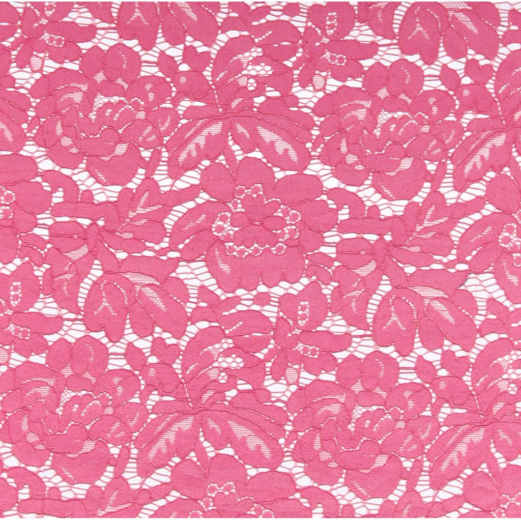 EVERLY CORDED FLORAL LACE  | 24122 SPRING ROSE - Zelouf Fabrics