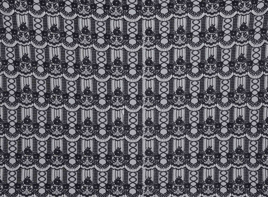 BLACK | 24145 - CAOBA FLORAL LACE - Zelouf Fabrics