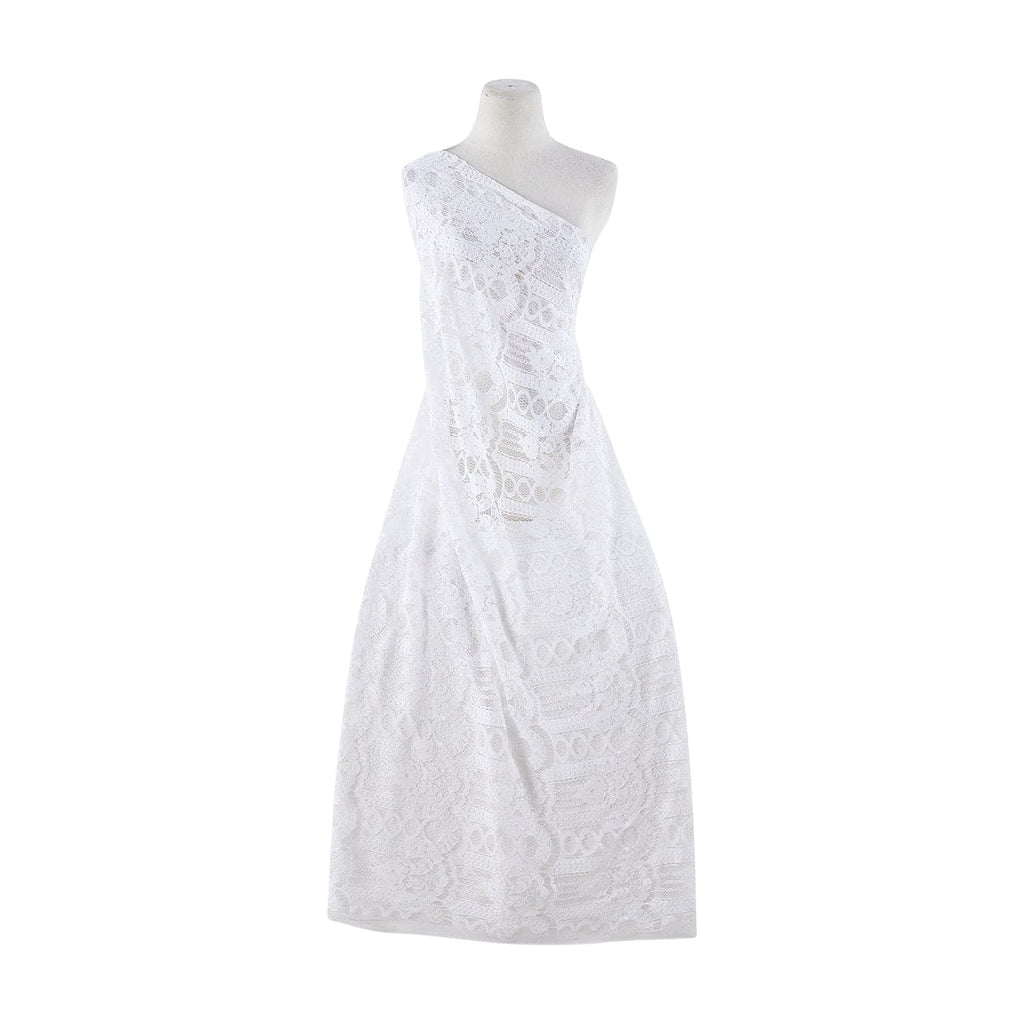 WHITE | 24145 - CAOBA FLORAL LACE - Zelouf Fabrics