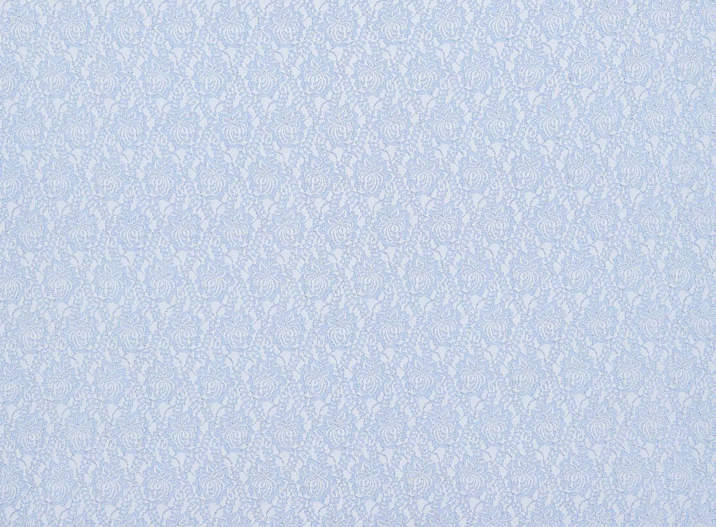 MORE FLORAL LACE GLITTER SCALLOP  | 24149SC-GLITTER SKY MIST - Zelouf Fabrics