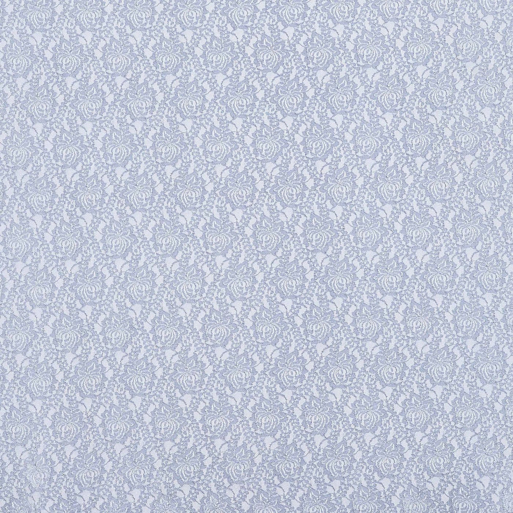 MORE FLORAL LACE GLITTER SCALLOP  | 24149SC-GLITTER MOON MIST - Zelouf Fabrics