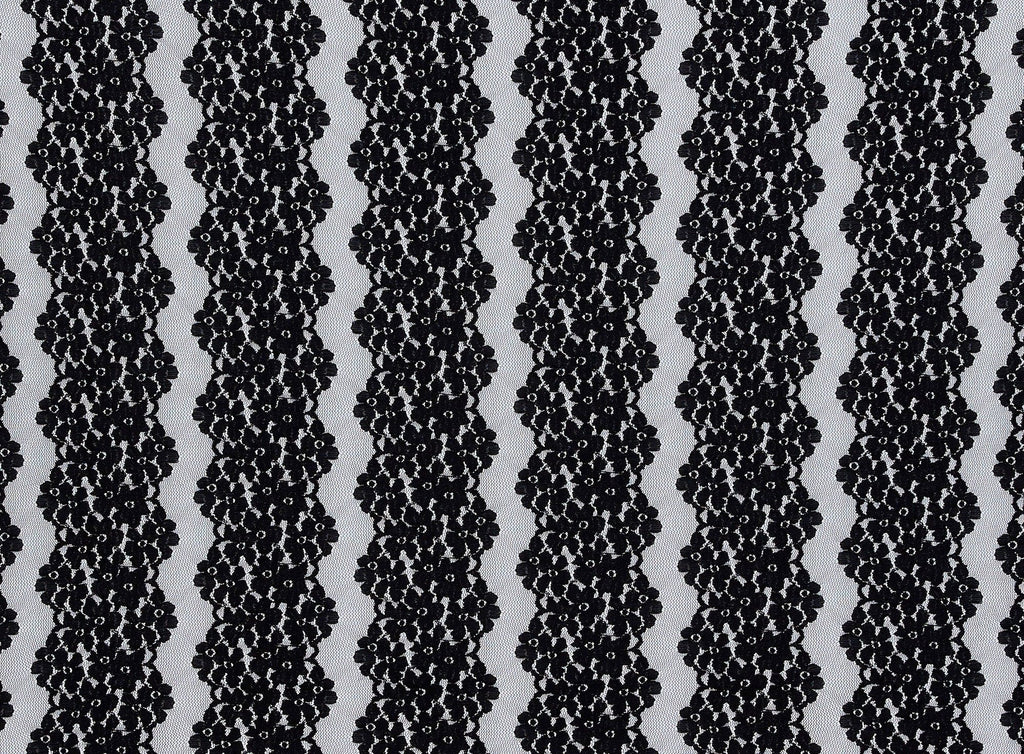 BLACK | 24210 - FAITH FLORAL LACE - Zelouf Fabrics