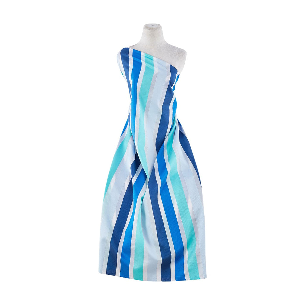 BLUE/LT GREEN | 24235 - DESIGN STRIPED METALLIC JACQUARD - Zelouf Fabrics