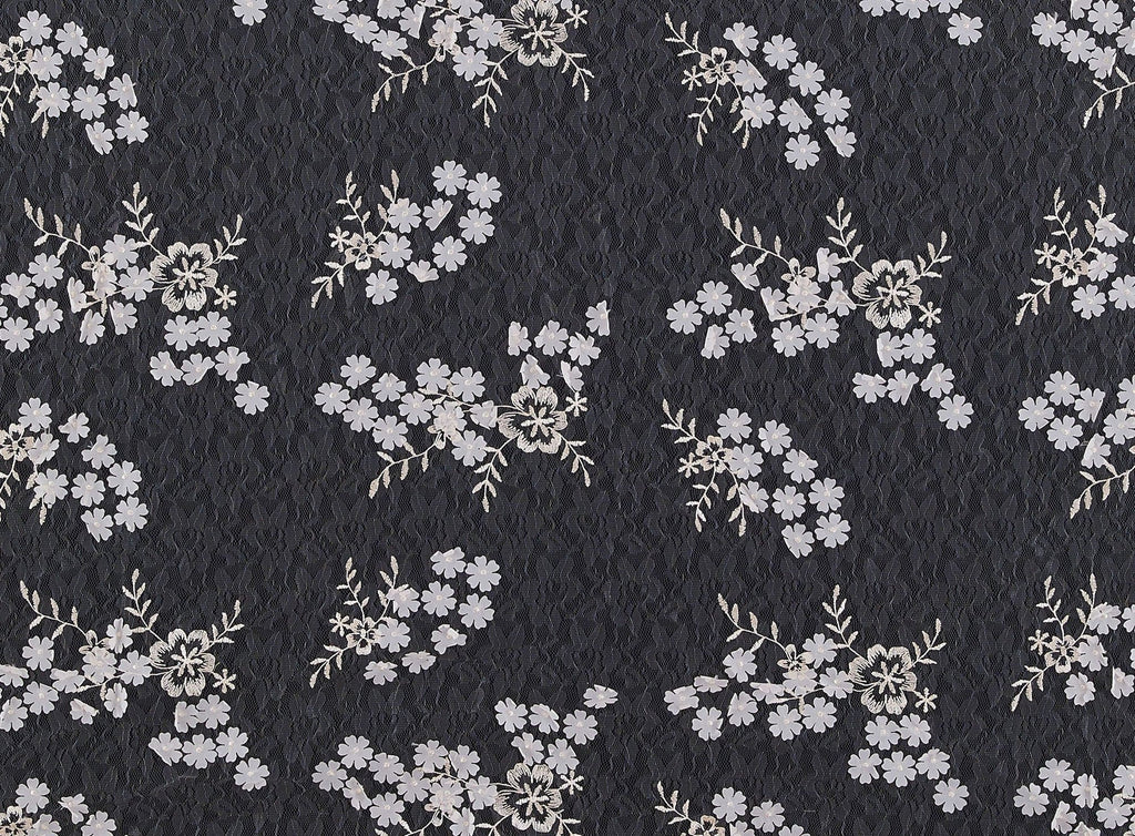 VANIA EMBROIDERED SOUTACHE FLORAL LACE  | 24274  - Zelouf Fabrics