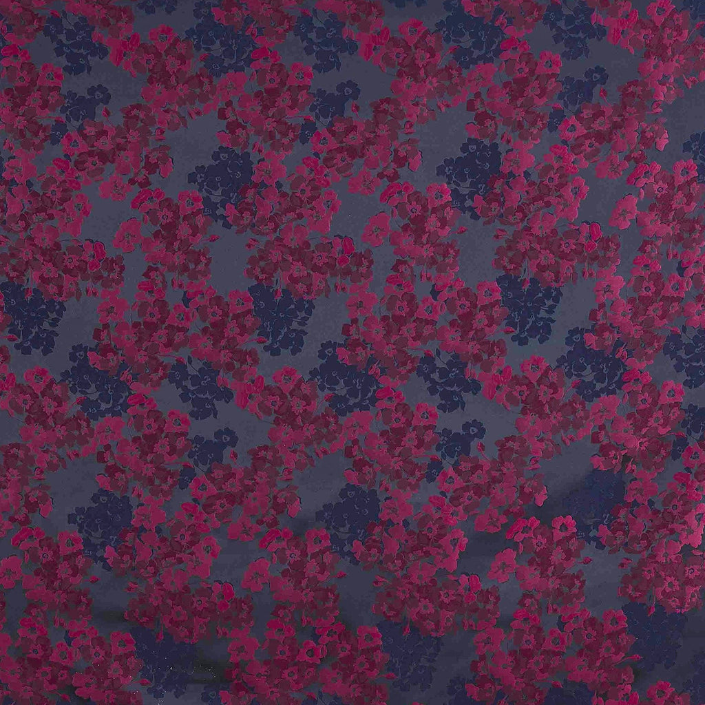 BLACK CHERRY COMBO | 24317 - MERZIG FLORAL PRINT JACQUARD - Zelouf Fabric