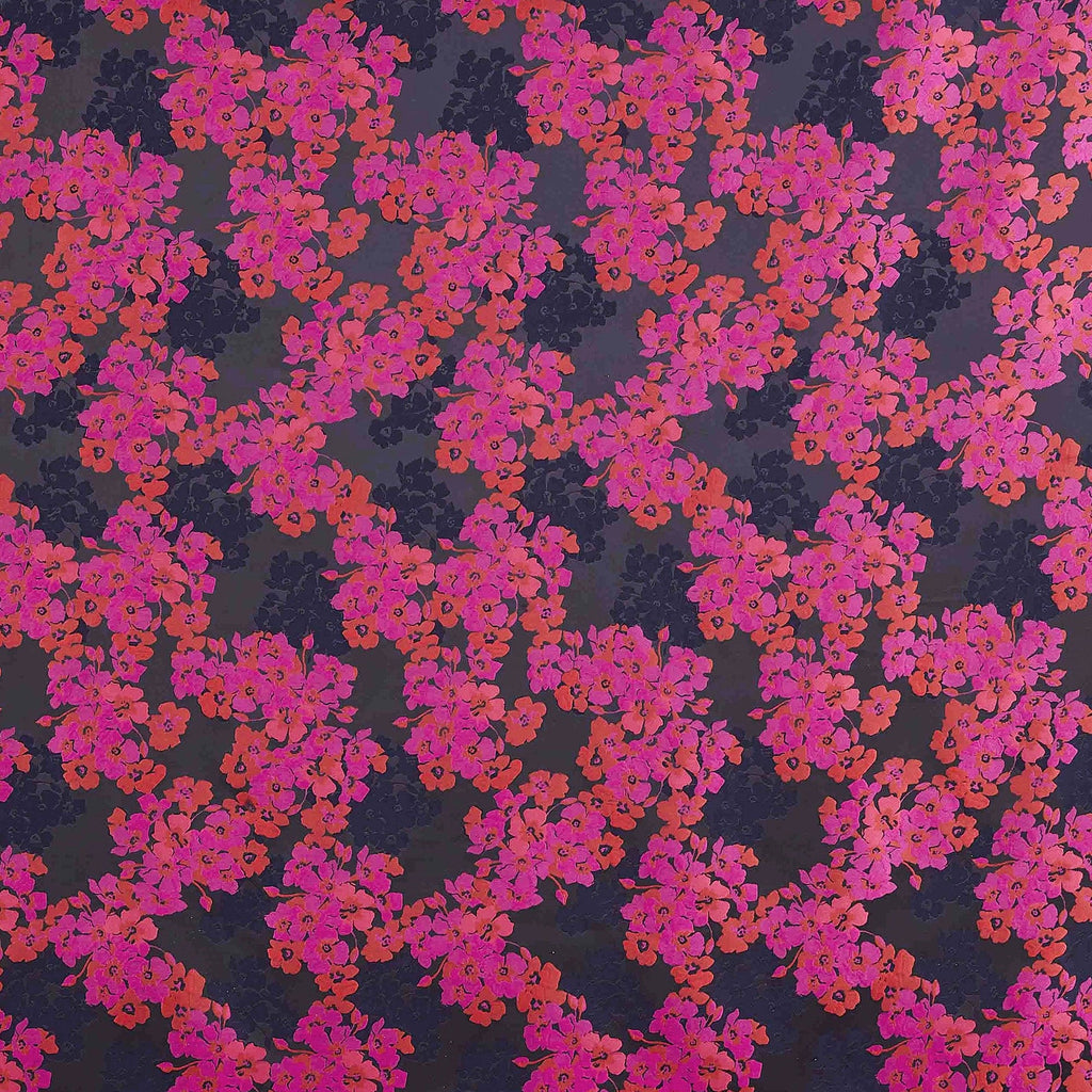 FUCHSIA COMBO | 24317 - MERZIG FLORAL PRINT JACQUARD - Zelouf Fabric