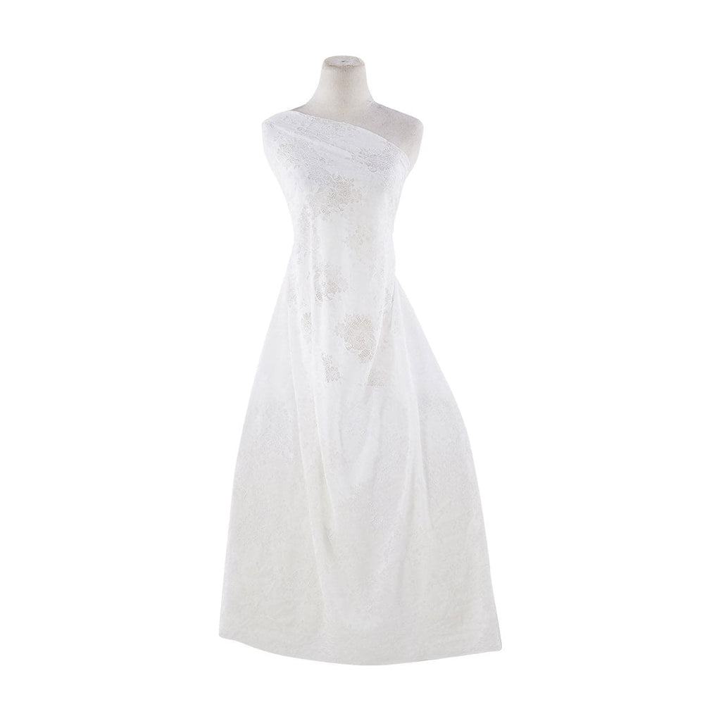 YESENIA FLORAL LACE [1.5 YD PANEL]  | 24328 WHITE - Zelouf Fabrics