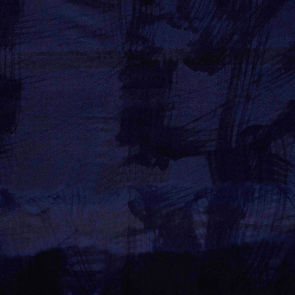 BLACK/BLUE | 24364 - REECE VELVET FOIL - Zelouf Fabric
