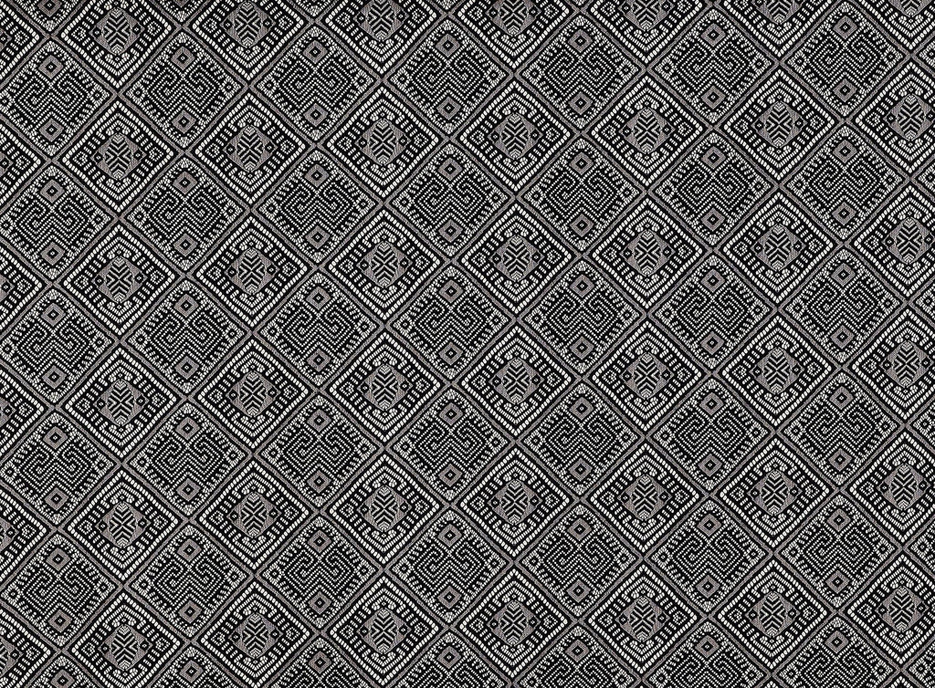 BLK/ROSEGOLD | 24382 - TIONA LACE W/BONDED LUREX INTERLOCK - Zelouf Fabrics