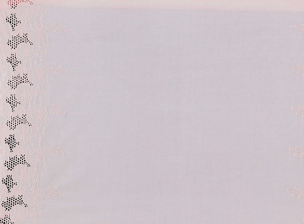 Cotton  Voille Emb Double Border  | 24391  - Zelouf Fabrics