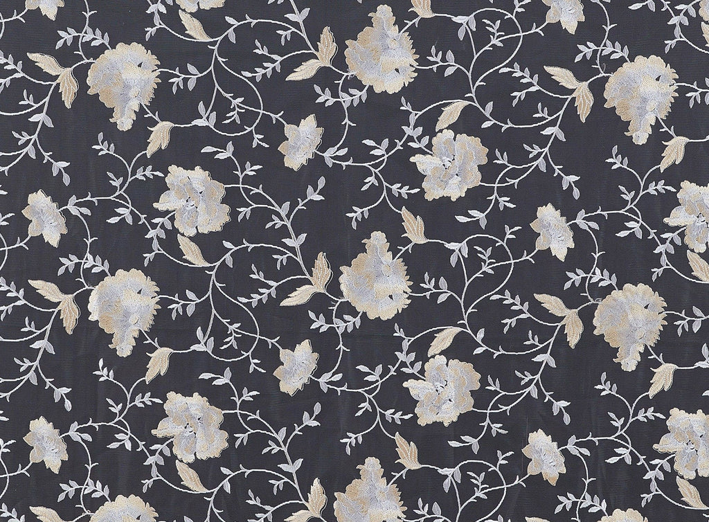 MARCY EMBROIDERED FLORAL ON TULLE  | 24403  - Zelouf Fabrics